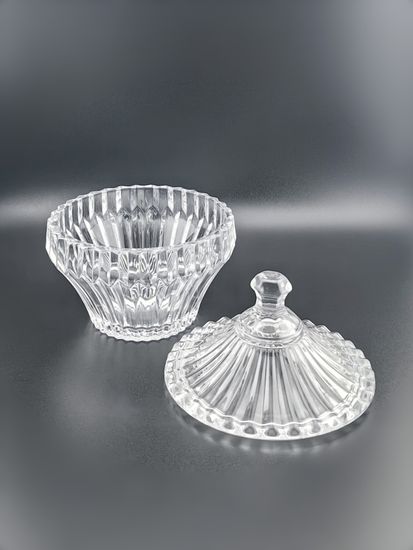 Сахарница из стекла 340 мл. с крышкой