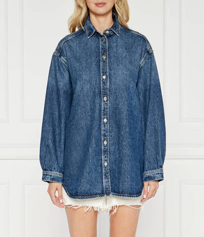 Джинсовая рубашка SALEA Sams\u00f8e Sams\u00f8e - голубой(F24200016)