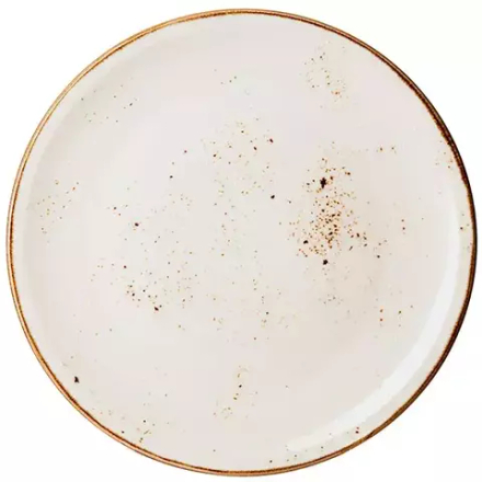 Блюдо «Крафт Вайт» для пиццы фарфор D=31,H=2см белый,коричнев