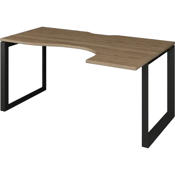 Стол эргономичный правый на металлокаркасе НТМП.О-040.ПР  1400x1100x750 Аргентум-МП