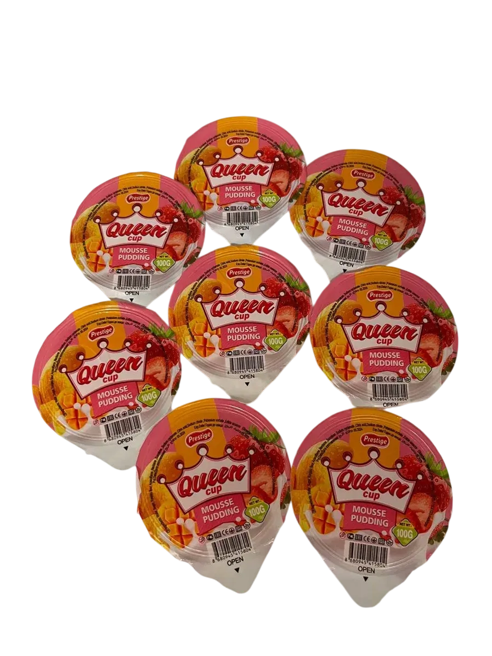 Желе со вкусом клубники в стаканчике , 8шт