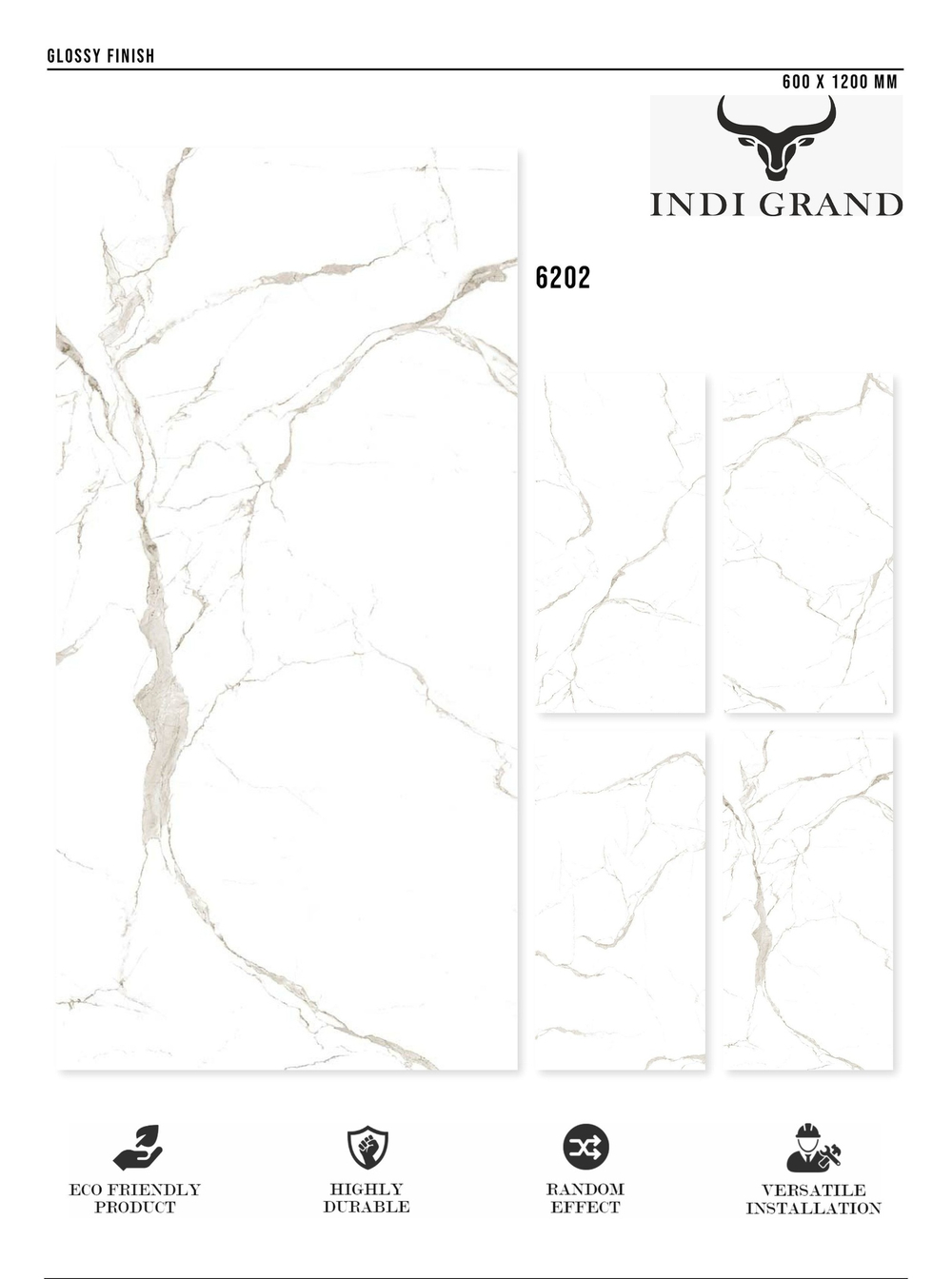 Керамогранит glossy №3 60х120, 6202