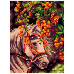 Almazlı Mozaika Lori   30*40 Сm "Белая лошадь"