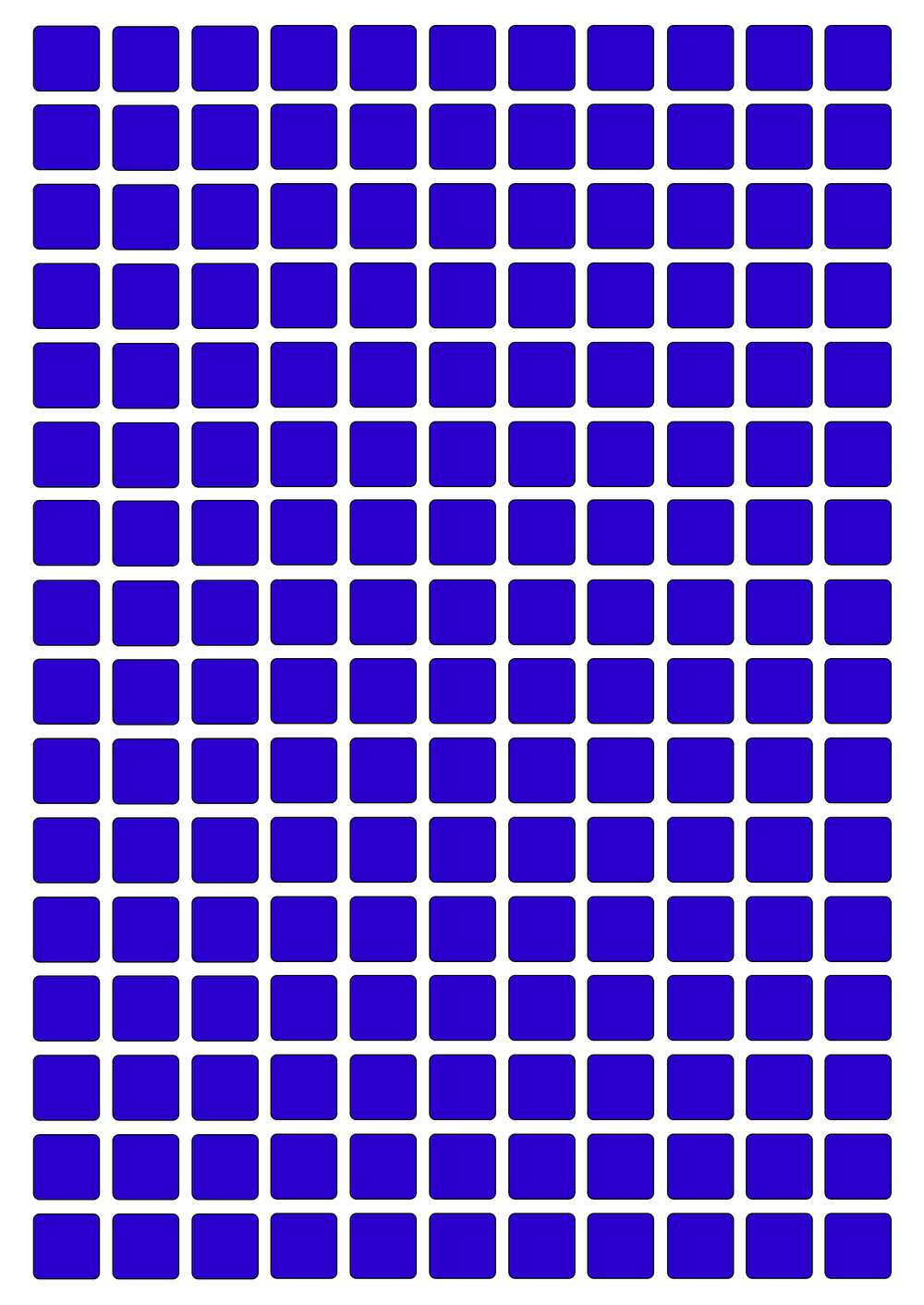 Виниловые наклейки для маркировки Policomprint М14, 10х10 мм. 176 шт.