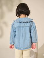 Куртка джинсовая с вышивкой для девочки Next E43-357, Голубой