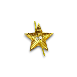 Звезда На Погоны 20 мм Рифленая Золотистая | ATRIBUTICASTORE.RU