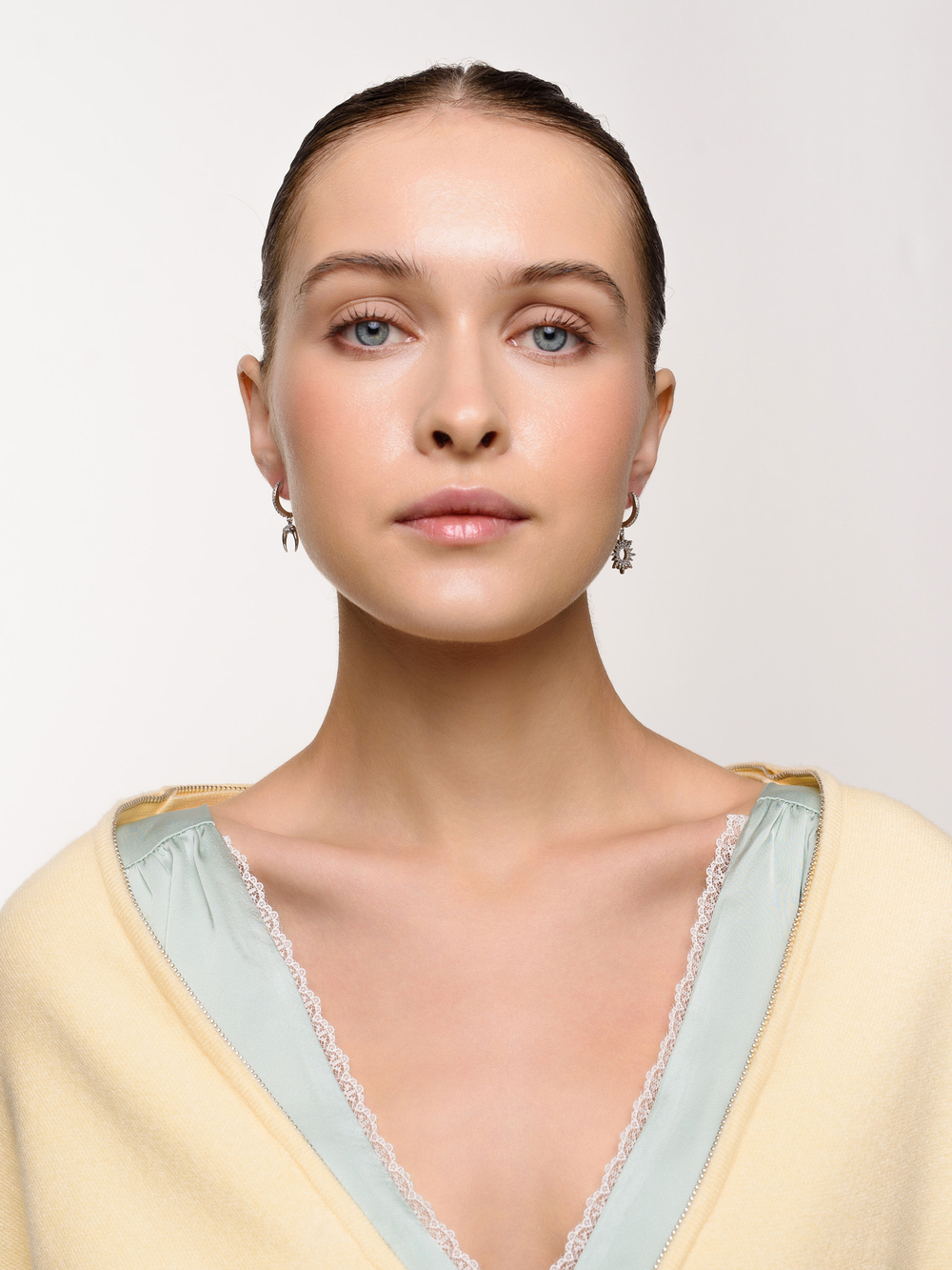 Серьги "Moon stick Sun" Silver