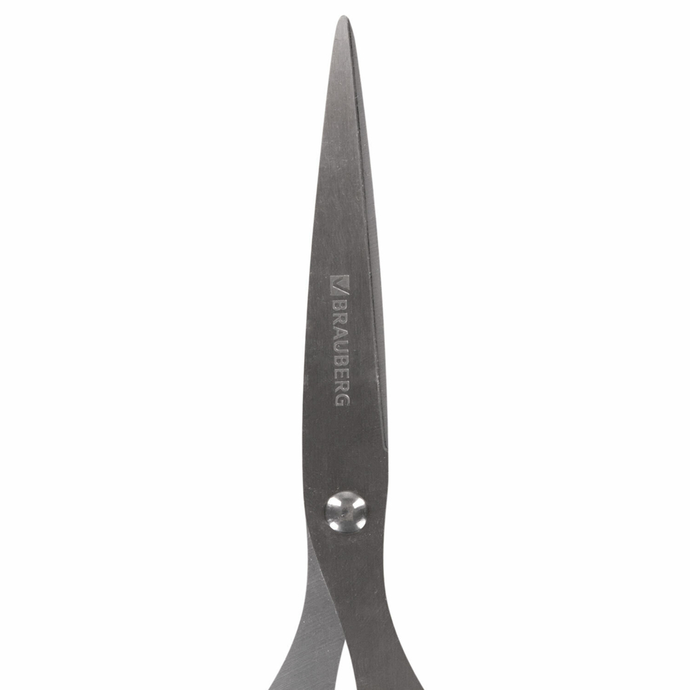 Ножницы BRAUBERG "Classic" 160 мм черные классической формы 2-х сторонняя заточка (6 штук в упаковке)