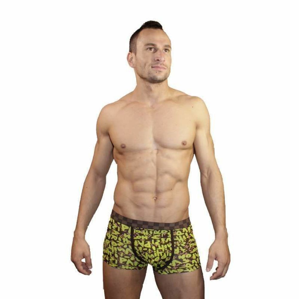 Мужские трусы хипсы салатовые Louis Vuitton