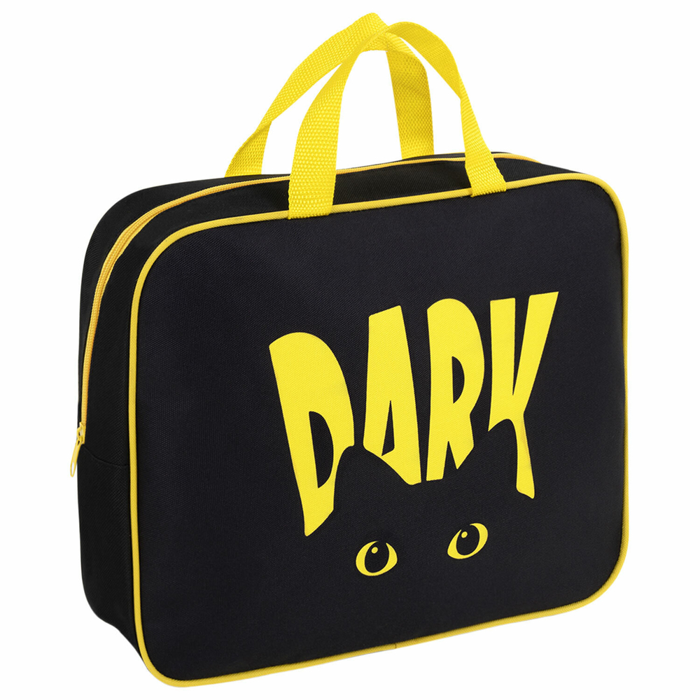 Папка на молнии с ручками BRAUBERG А4 1 отделение полиэстер 80 мм "Dark cat" (2 штуки в упаковке)