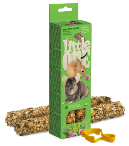 Лакомство для грызунов Little One 55г*2 Палочки с луговыми травами для морских свинок, кроликов и шиншилл