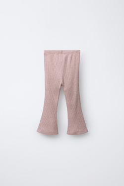 ZARA БЛЕСТЯЩИЕ ЛЕГИНСЫ FLARE, РОЗОВЫЙ МЕЛАНЖ