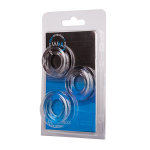 Набор из 3 гладких прозрачных эрекционных колец 2см Bior Toys Erowoman-Eroman EE-10194-1