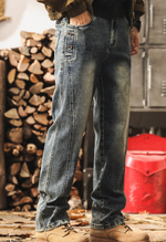 Американские ретро мужские прямые джинсы