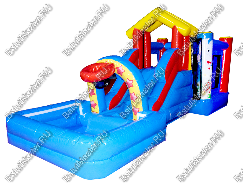 Детский надувной батут "Цирковой слоник"