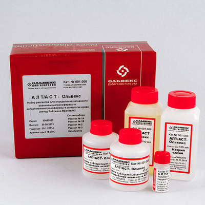 АЛТ/АСТ-6,Ольвекс,(к.т.,Райтман-Френкель),200+200опр х3мл,001.006