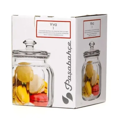 Банка для продуктов стеклянная 900мл с крышкой «Вива» 96374SLB