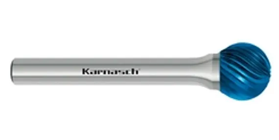 Борфреза твердосплавная Karnasch форма G, 3х10х3х38 мм, насечка HP-2, покрытие Blue-Tec, арт. 11.5060-012