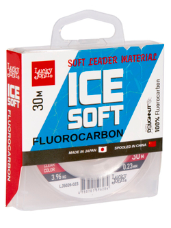 Леска монофильная зимняя Lucky John Ice Soft Fluorocarbon 30 м, 0.23 мм