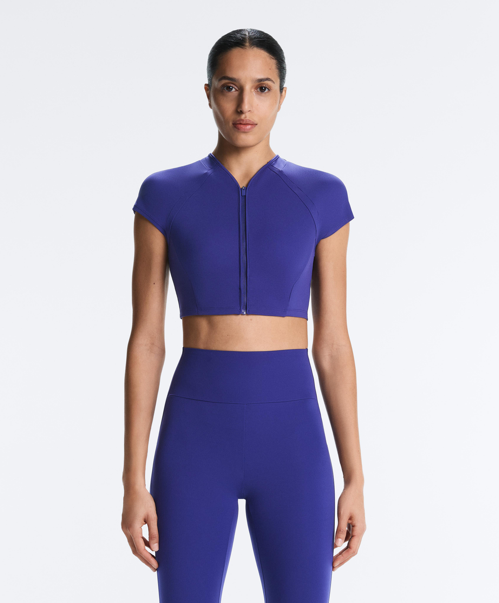 Oysho Топ Compressive светоотражающий, кобальтовый