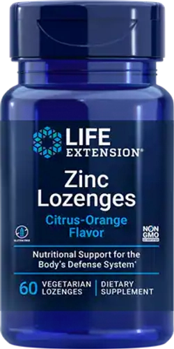 Zinc Lozenges (со вкусом цитрусовых и апельсина) 60 Lozenges Life Extension