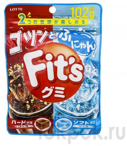 Жевательный мармелад со вкусом колы и лимонда Fit's,102 гр