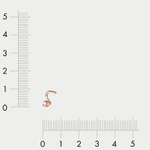 Пирсинг для женщин из розового золота 585 пробы со вставкой из циркония (арт. 04-0039)