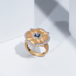 Кольцо с сапфиром и бриллиантами, R0117-2/2