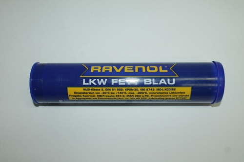 Смазка литиевая 400 гр RAVENOL LKW Fett Blau /картридж/ (RAVENOL)