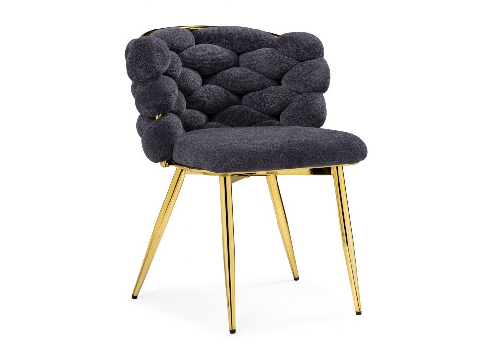 Стул на металлокаркасе Rendi gray / gold