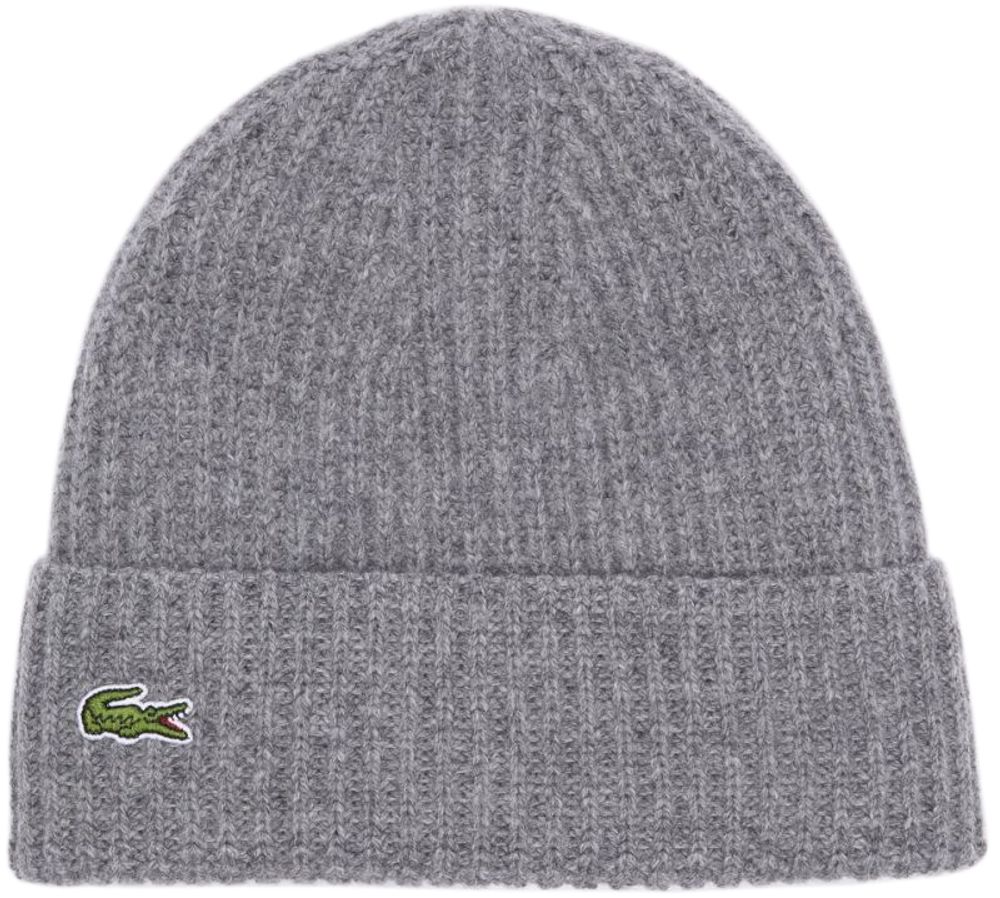 Кепка теннисная Lacoste Women’s Turned Edge Wool Beanie - grey chine