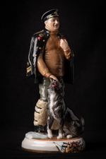 Статуэтка. Фарфор. Солдат. Папанин Иван Дмитриевич - Русский флотоводец. Россия