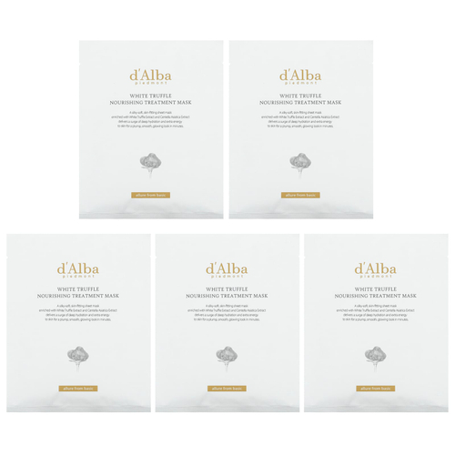 d'Alba, питательная маска для лица с белым трюфелем, 5 шт. по 25 мл (0,84 жидк. унции)