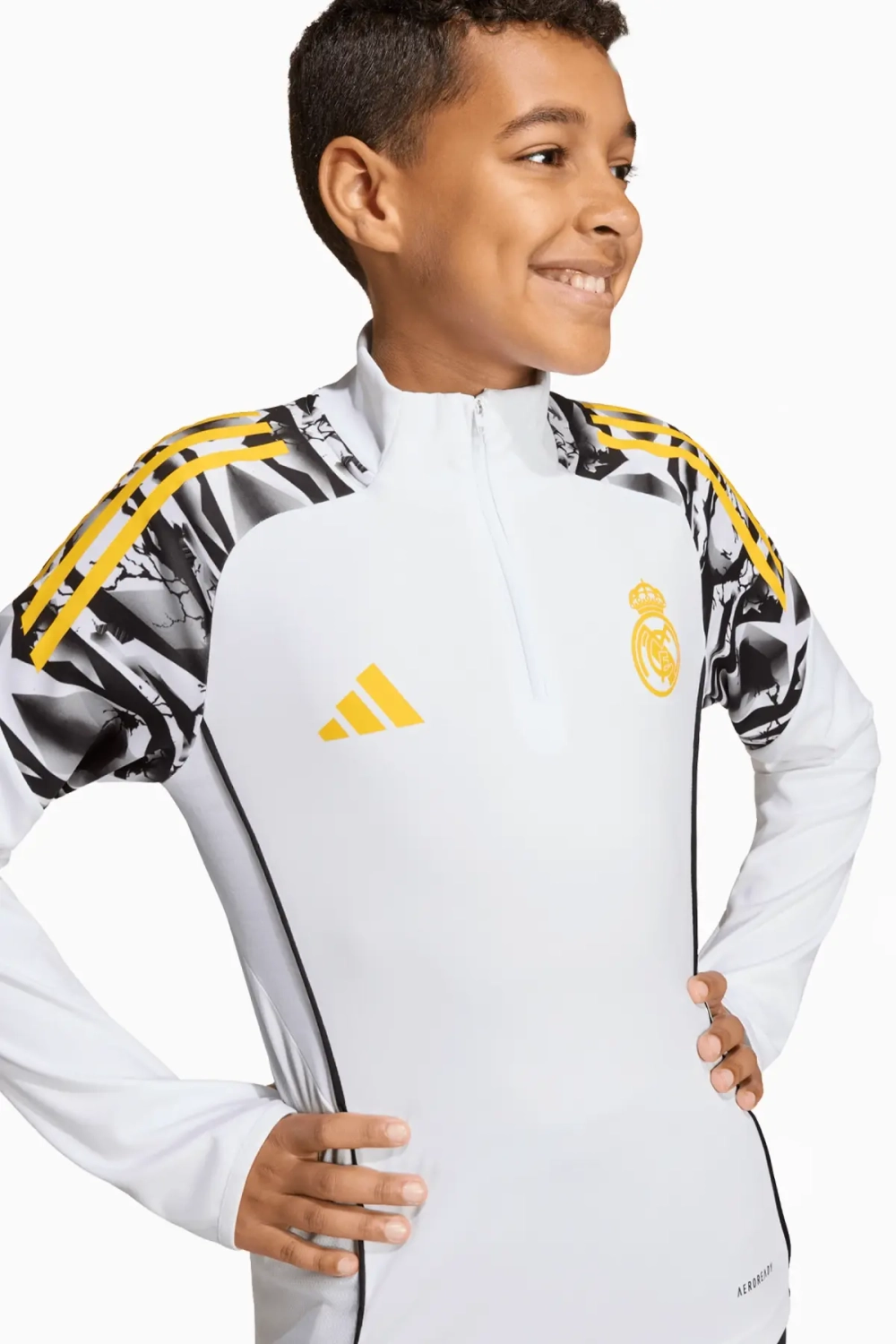 Кофта adidas Real Madrid x Marvel 25/26 Training Competition Junior - черный
