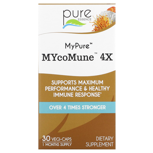 Pure Essence, MyPure, MYcoMune 4X, 30 растительных капсул