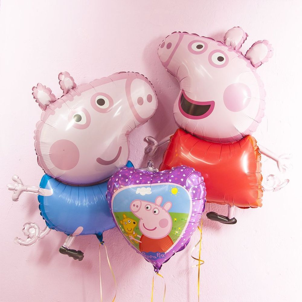 Шар (37''/94 см) Фигура, Свинка Пеппа, Джордж, 1 шт.