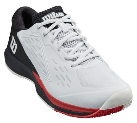 Мужские кроссовки теннисные Wilson Rush Pro Ace Clay M - белый, черный, красный