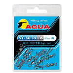 Карабин с вертлюгом для рыбалки SY-3018 №08 (упк. 8 шт.)