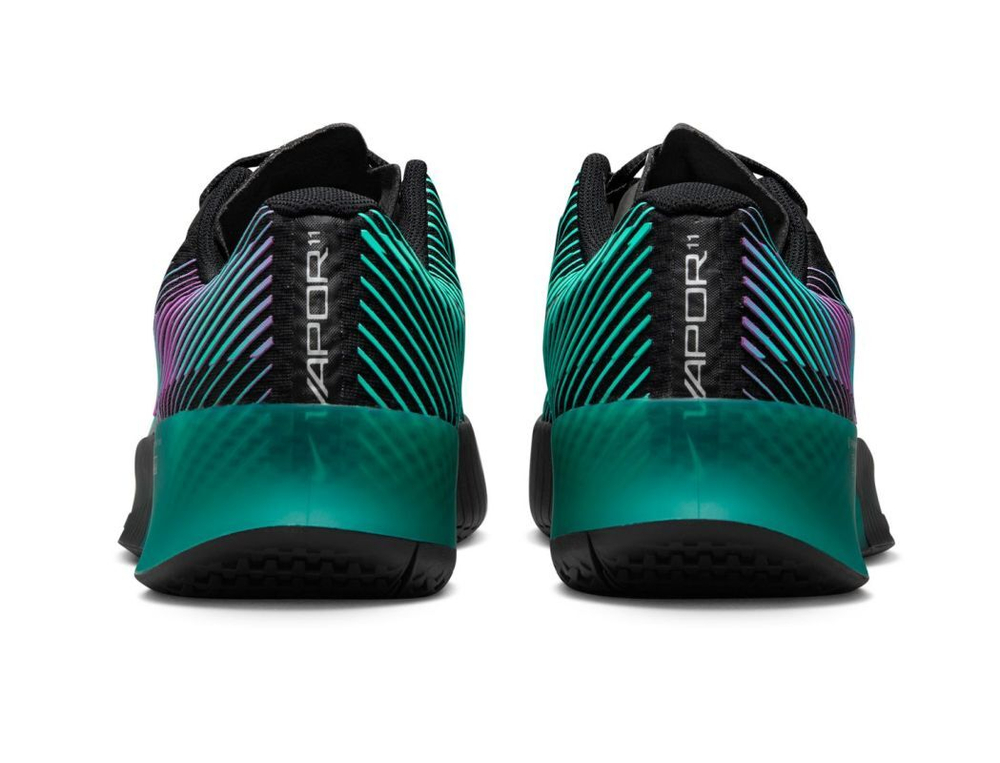 Мужские кроссовки теннисные Nike Air Zoom Vapor 11 Premium - black/deep jungle/clear jade/multi-color