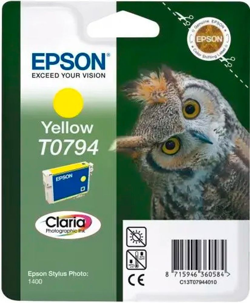 Картридж EPSON T0794 желтый повышенной емкости для P50/PX660/PX820/PX830