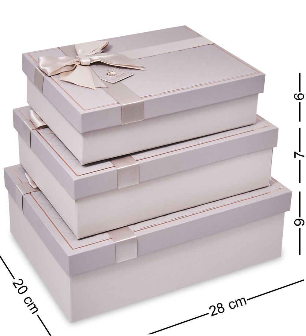 WF-176-A Набор коробок из 3 шт, серый