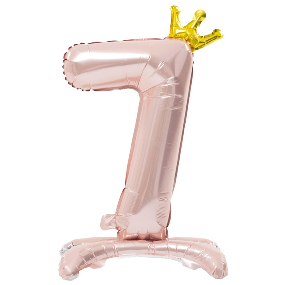 Шар фольгированный Цифра 7 81 см (Розовый)