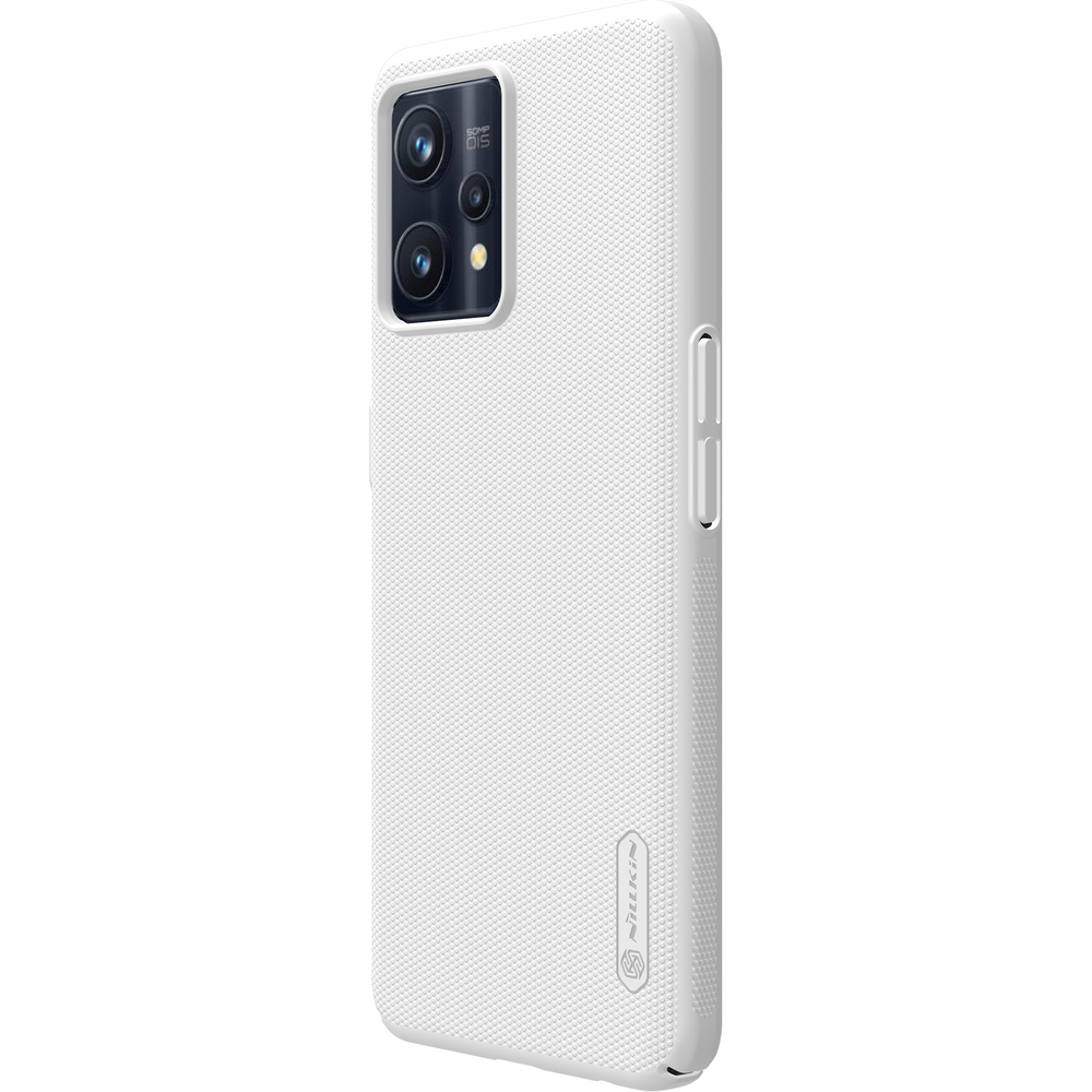 Тонкий жесткий чехол белого цвета от Nillkin для Realme 9 4G и 9 PRO+ 5G, серия Super Frosted Shield