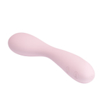 Нежно-розовый силиконовый перезаряжаемый вибромассажёр Nigel - 17,5 см.