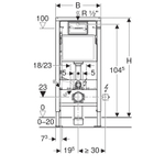 Инсталляция Geberit DuofixBasic для подвесного унитаза, 112 см, со смывным бачком скрытого монтажа Delta 12 см (458.103.00.1)