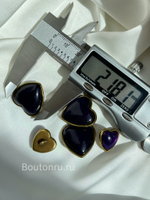 Пуговицы темно-фиолетовые сердечки