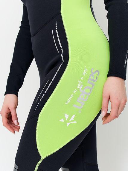 Гидрокостюм Sargan Nero 2.0 Long lady 2 мм черно-желтый