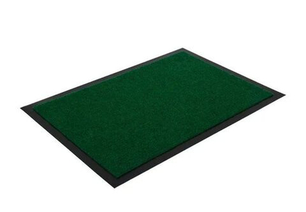 Коврик пороговый тканевый на резиновой основе чёрный 60* 90см Vortex 24196