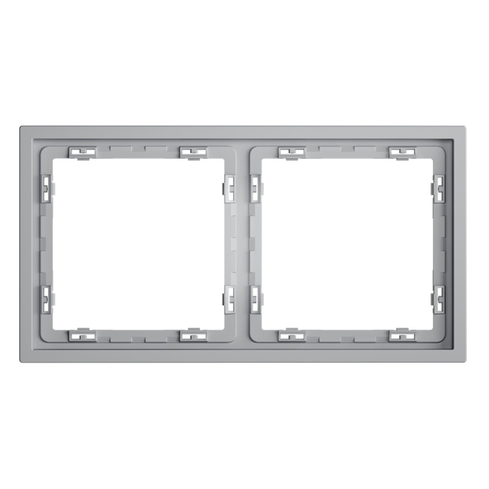 Рамка пластиковая VOLTUM S70 на 2 поста, (серый)