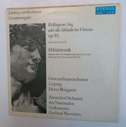 Винтажная виниловая пластинка LP Ludwig van Beethoven Л. Ван Бетховен, Wellingtons Sieg Oder Die Schlacht Bei Vittoria Op. 91 Militarmusik (ГДР 1977)